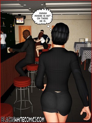 8muses Interracial Comics BlacknWhite-3D Busty Detective image 23 