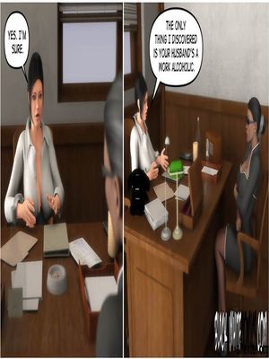 8muses Interracial Comics BlacknWhite-3D Busty Detective image 72 