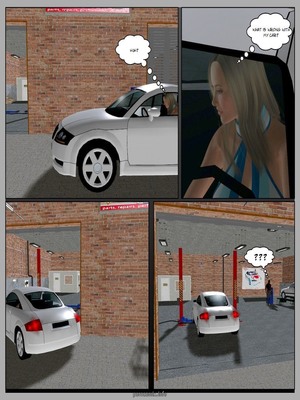 8muses Interracial Comics BlacknWhite3D- Car Service image 02 
