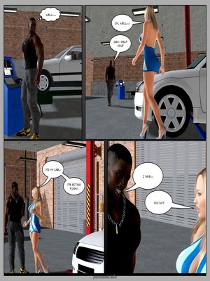 8muses Interracial Comics BlacknWhite3D- Car Service image 03 