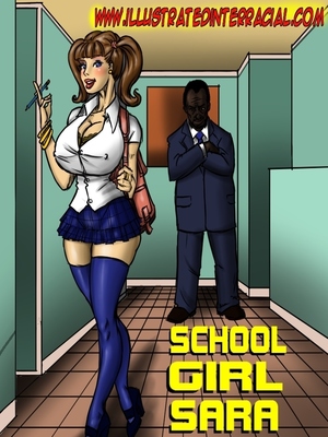 School Girl Sara- illustrated interracial 8muses Interracial Comics
