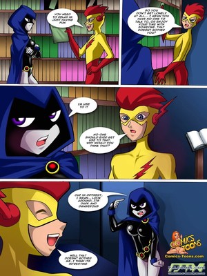 8muses Adult Comics Teen Titans Comic – Raven vs Flash image 03 