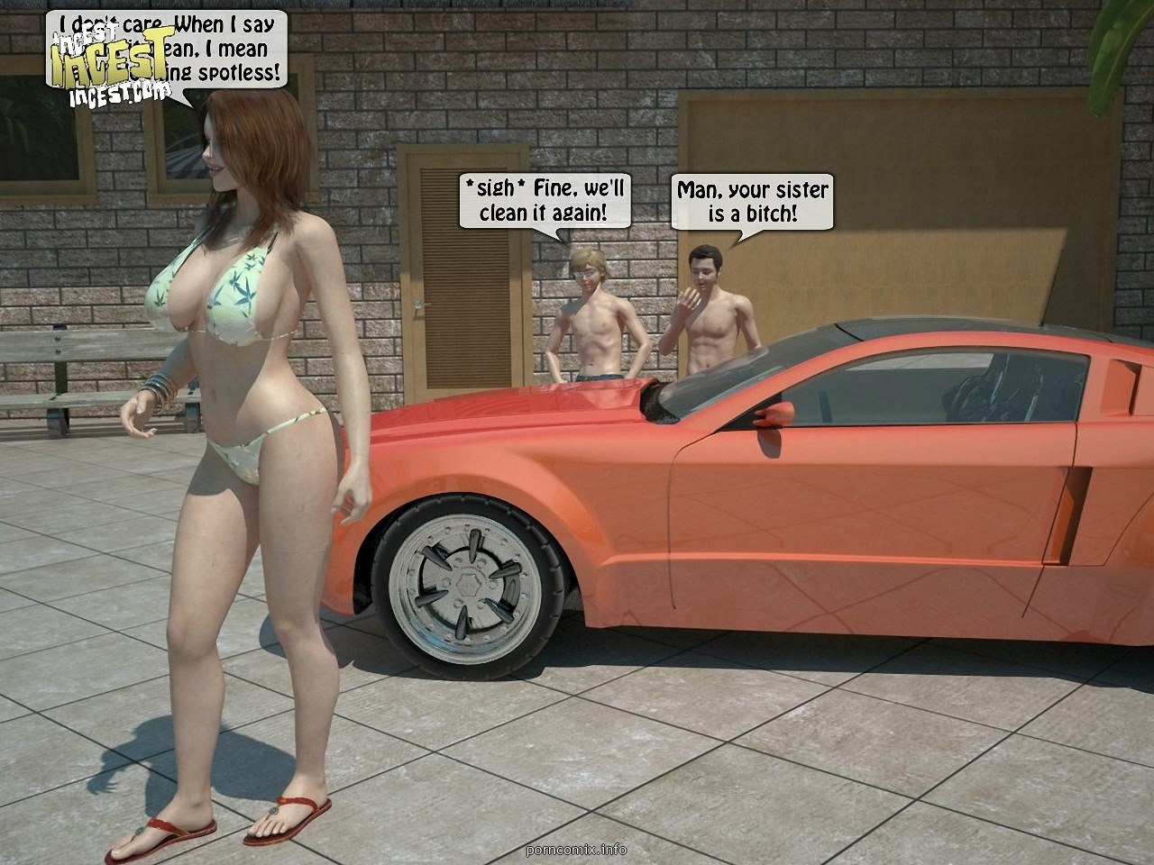 1280px x 960px - brother-sister-u2019s-car comic image 05