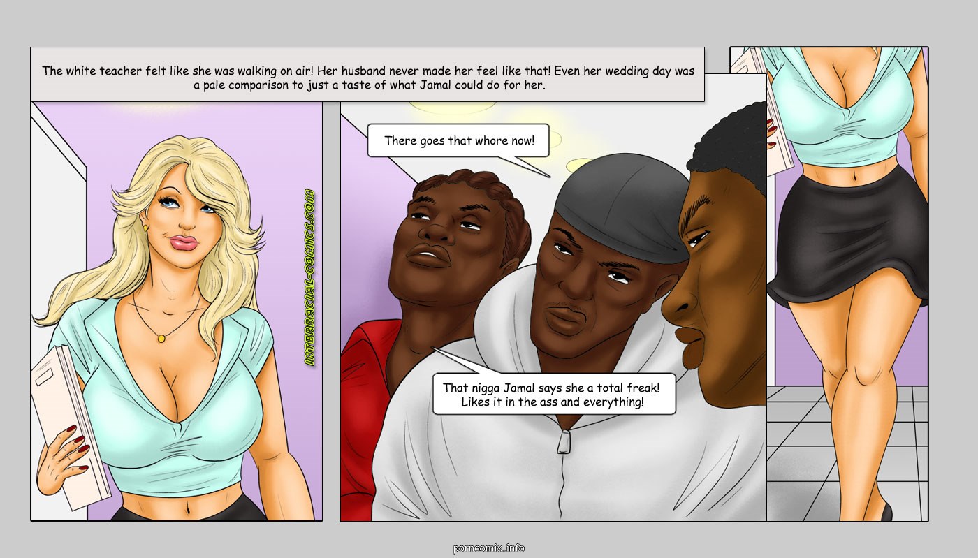 Ebony Teacher Porn Cartoon - the-teacher-interracial comic image 12